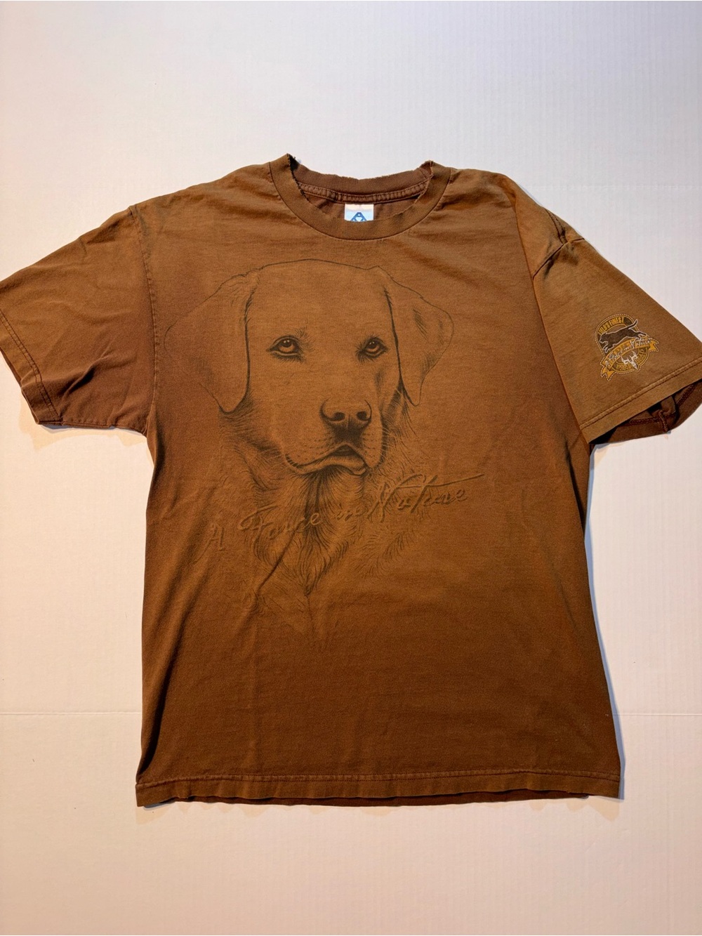 Vtg Bone Head Outfitters Force In Nature Labrador Retriever Dog Hunting Tshirt